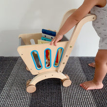 Load image into Gallery viewer, Baby Wooden Shopping Trolley (Pre-order) - HEY MOMO
